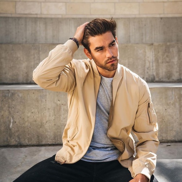 Ever Forward XL Beige Premium Bomber Jacket NEW - Picture 2 of 2